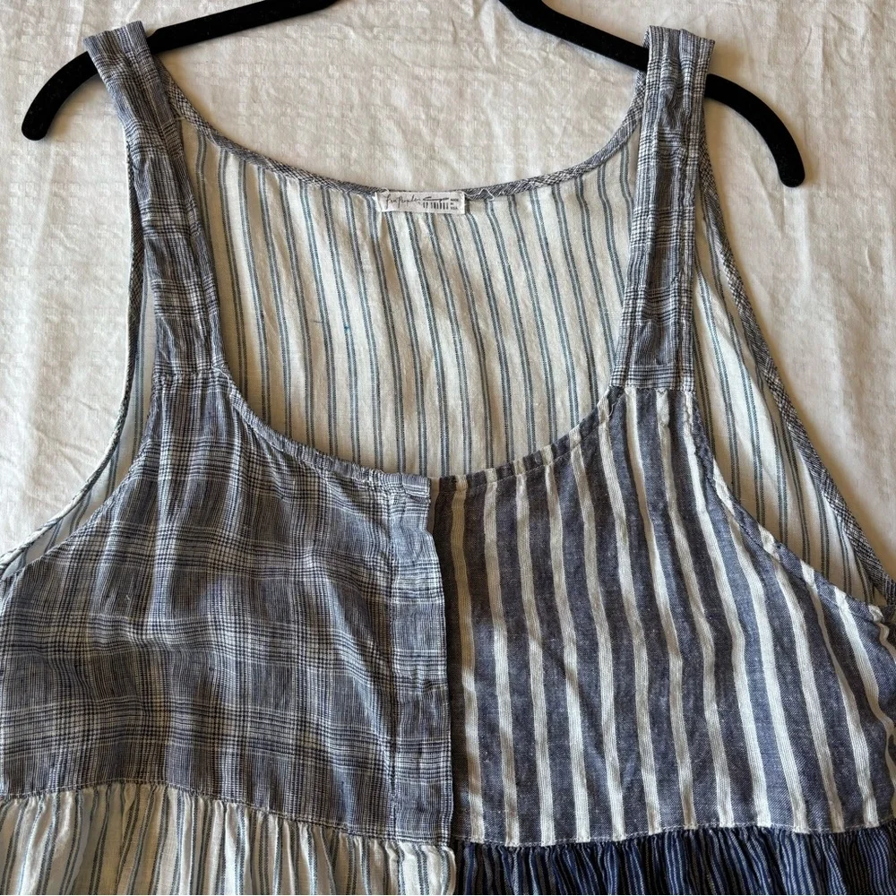 Free People CP Shades Linen Patchwork Dress - Picture 10 of 16